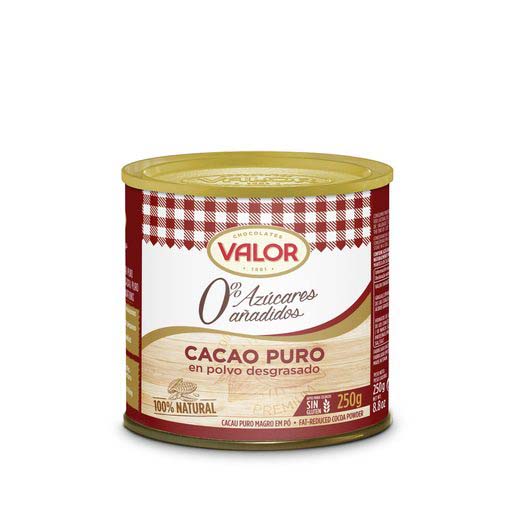 Cacao Valor Puro Polvo S7az. 250 Gr