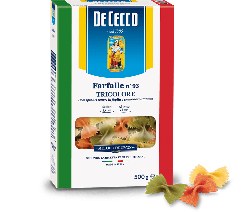 FARFALLE TRICOLORI nº93 500g*12 DE CECCO