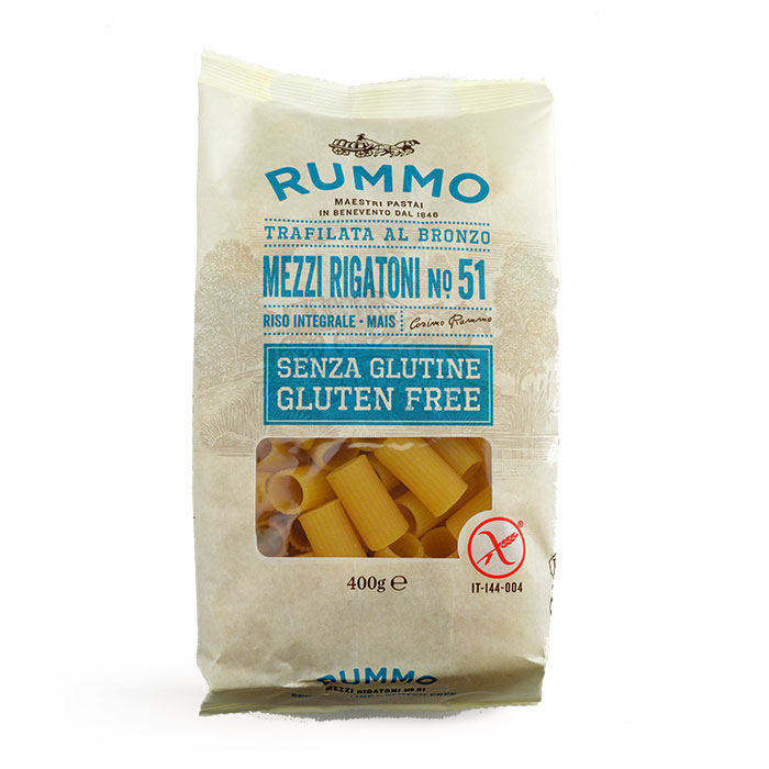 MEZZI RIGATONI SENZA GLUTINE (400GR X 12) RUMMO