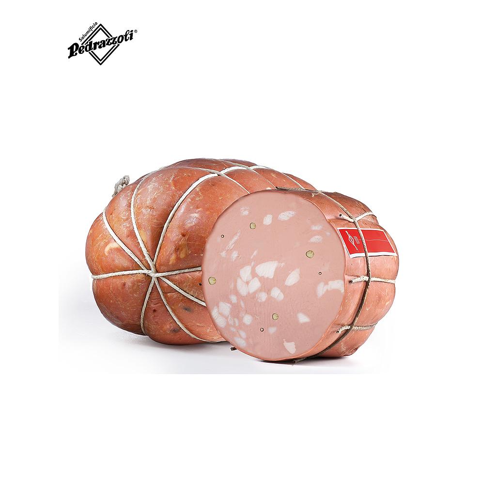 MORTADELLA BOLOGNA IGP “(H/M) EN TRIPA NATURAL” (CON PISTACH (E/V) 6/7KG SALUMIFICIO PEDRAZZOLI (MANTOVA)