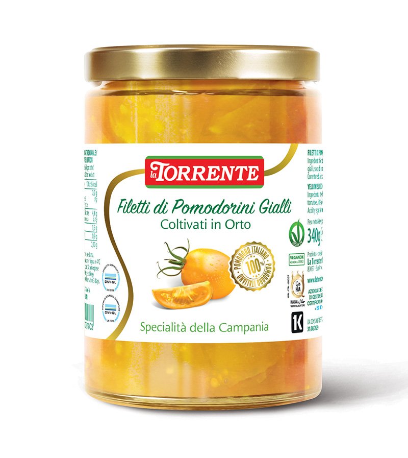 PACCHETELLA DI POMODORINO PB GIALLO (340GR x 6) LA TORRENTE