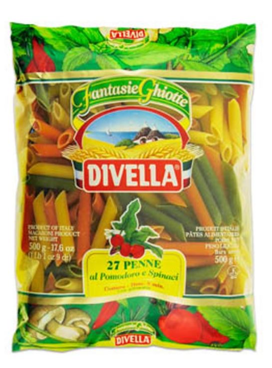 PASTA DIVELLA PENNE  POMODO. E SPINACI*24 