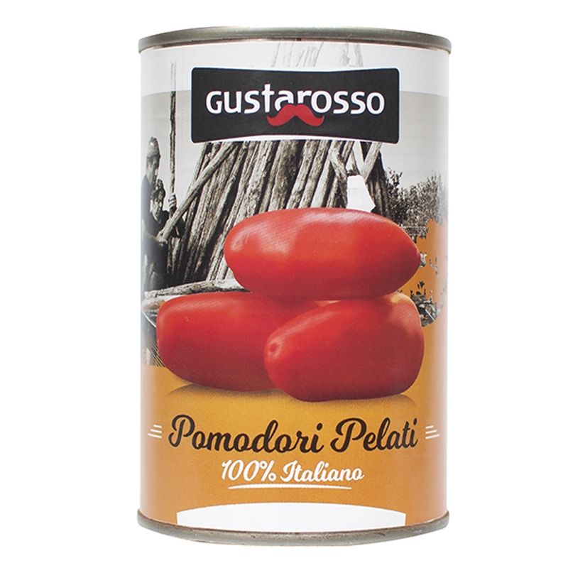 POMODORI PELATI 100% ITALIANI 400GR*24 GUSTAROSSO