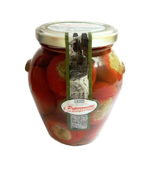 Peperoncini Picc. C/Acciughe+Capperi 280 Gr.