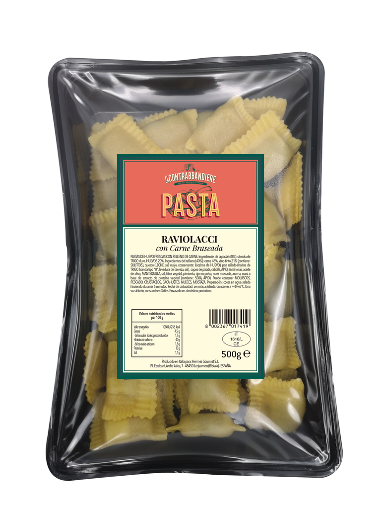 RAVIOLACCI AL BRASATO 500G Il Contrabbandiere