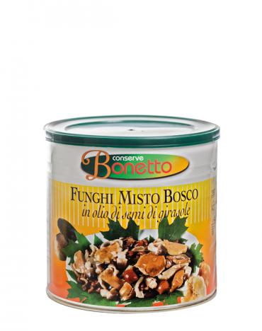 FUNGHI MISTO BOSCO IN OLIO LATA 5 GUSTI  2,65Kg - Bonetto