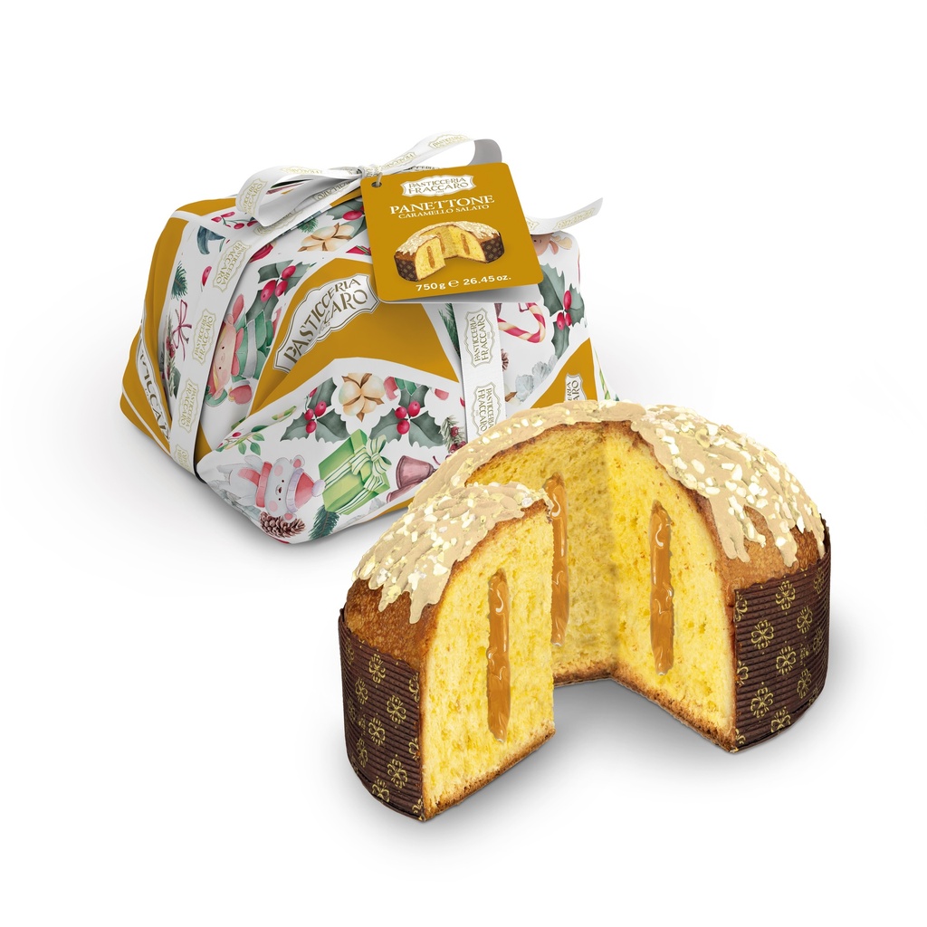 PANETTONE CARAMELLO SALATO GR750 * 6- FRACCARO SPUMADORO