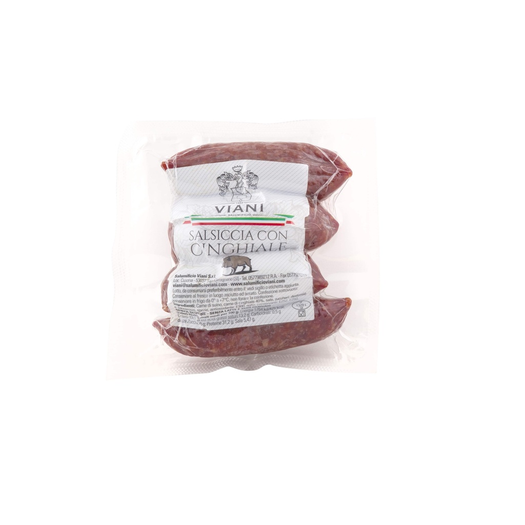 SALSICCIA CON CINGHIALE 4pz s/vuoto 170g Aprox VIANI