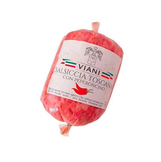 SALSICCIA TOSCANA PEPERONCINO 500g impasto tubo VIANI