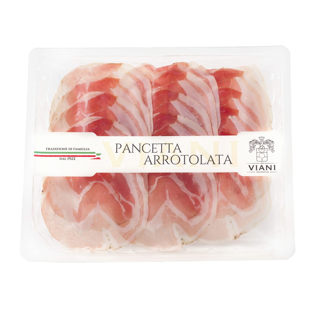 PANCETTA STAGIONATA arrotolata aff 100g p/fisso VIANI