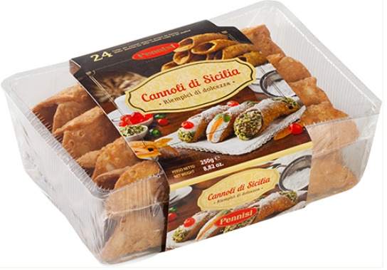 BUCCIA CANNOLI 24 PZ MIGNON  (250GR X 12 BANDEJAS) - PENNISI