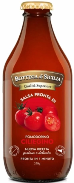 SALSA CILIEGINO ROSSO 330 GR (X12) BOTTEGA DI SICILIA