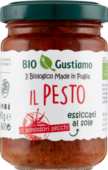 PESTO DI POMODORI SECCHI 140 GR (X 6) BIO GUSTIAMO