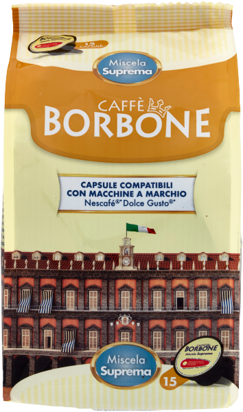 SUPREMA DOLCE GUSTO CAPSULE X 15 (CAJA X 8) BORBONE