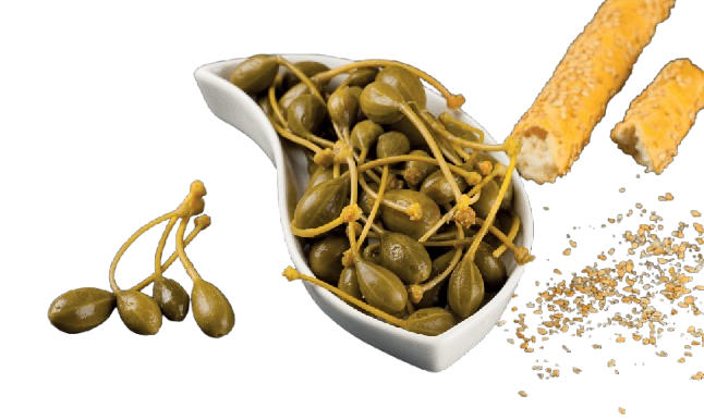 CAPPERI CON GAMBO IN ACETO 580ML BONETTO