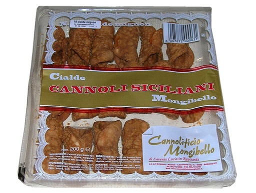 [800668-1] BUCCIA CANNOLI MIGNON 18PZ 200GR*14 MONGIBELLO