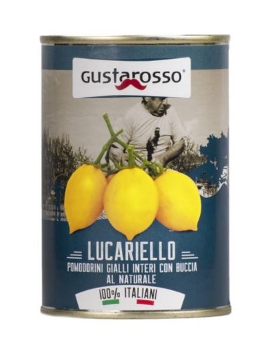 [400637] GUSTAROSSO- LUCARIELLO POMODORO GIALLO AL NATURALE LATTA 400GR*12