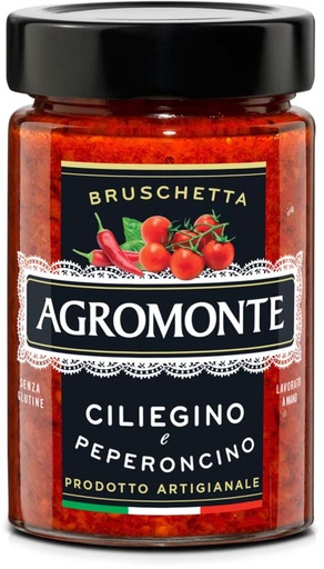 [400721] PANE & PASTA BRUSCHETTE CILIEGINO E PEPERONCINO 106GR*12  AGROMONTE