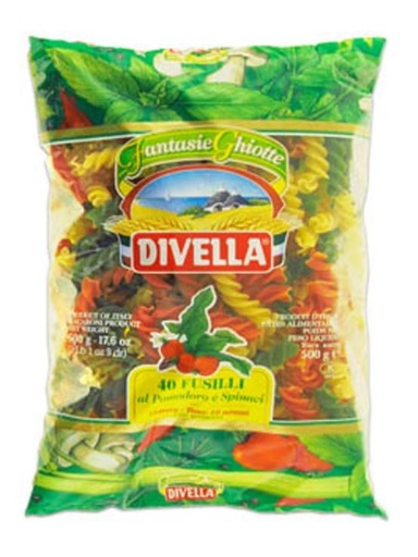 [300393] PASTA DIVELLA FUSILLI POMODO E SPINACI *24