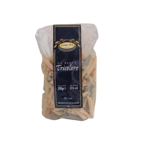 [PRTCRT] PENNE RIGATE TRICOLORE conf. 500g CAMP'ORO