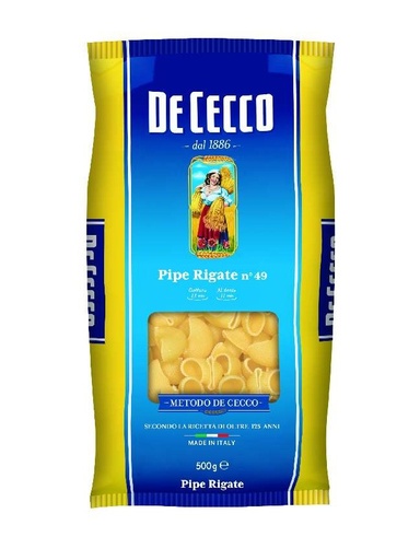 [300044] PIPE RIGATE Nº49 500g*24 DE CECCO