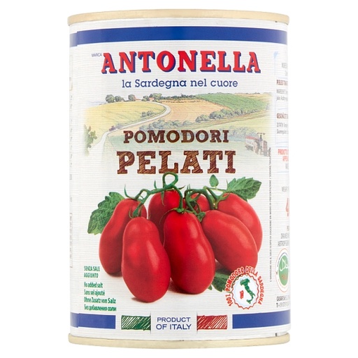 [CASAR630601] POMODORO PELATI LATA (425ML X 24) ANTONELLA