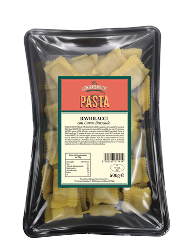 [GRB212] RAVIOLACCI AL BRASATO 500G Il Contrabbandiere