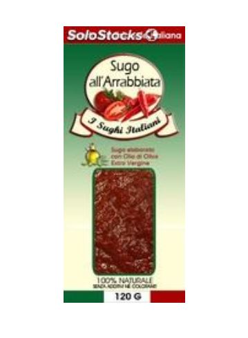 [400661] Salsa Arrabbiata - Monodosis 120 g Cajita Colores*30