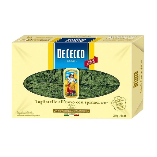 [300438] TAGLIATELLE SPINACI 250 gr x12 DE CECCO