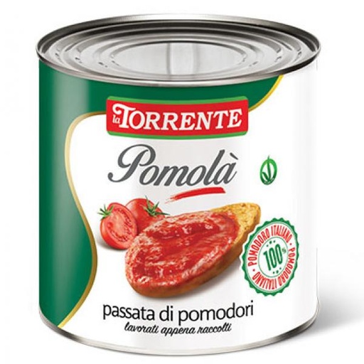 [400433] PASSATA DI POMODORO LATTA "POMOLA" (2,55KG X 6) LA TORRENTE