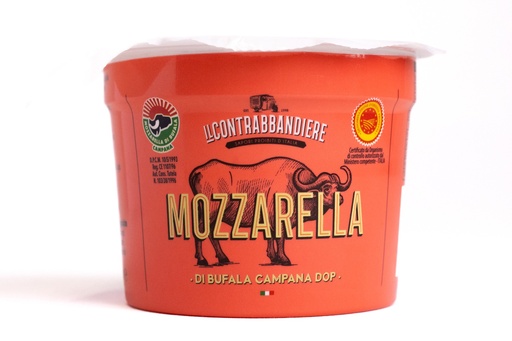 [125g+] MOZZARELLA DI BUFALA DOP VASO (125GR x 12UDS)  IL CONTRABBANDIERE