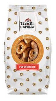 [800295] TARALLI AL PEPERONCINO 200GRS X24 TESORI D'APULIA