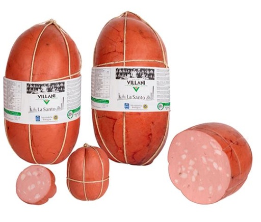 [301069] MORTADELLA IGP METÀ C/Pistacchio 4,5Kg APROX Ø21cm SANTO VILLANI