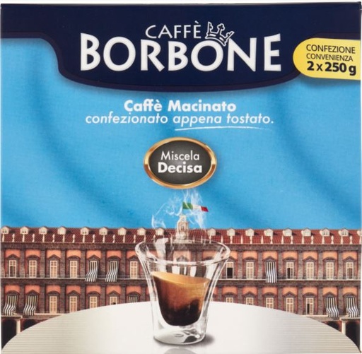 [801014] CAFFÈ MACINATO DECISA (250GR X 2) - BORBONE