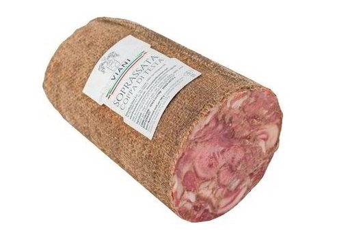 [133210] SOPRASSATA COPPA DI TESTA GIGANTE METÀ 24Kg Aprox VIANI