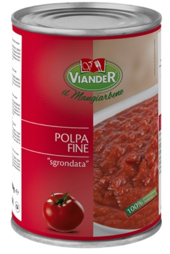 [400387] POMODORO POLPA FINE SGRONDATA (4,05KG X 3LATAS) - VIANDER