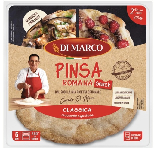 [806100] BASE PINSA ROMANA SNACK REDONDA 260GR (2 x 130GR) - DI MARCO