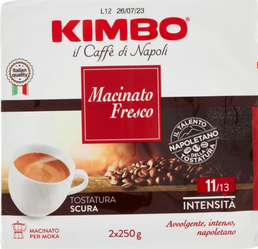 [810285] CAFFÈ MACINATO FRESCO 500GR (250G X 2) - KIMBO
