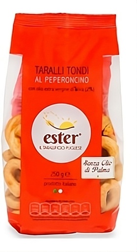 [800296] TARALLI AL PEPERONCINO 250 GRS X20 ESTER